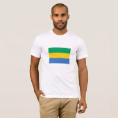 T-shirt Drapeau Gabon (Devant entier)