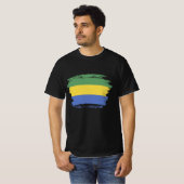 T-shirt Drapeau Gabon (Devant entier)