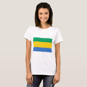 T-shirt Drapeau Gabon (Devant entier)