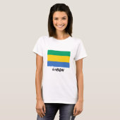 T-shirt Drapeau Gabon (Devant entier)