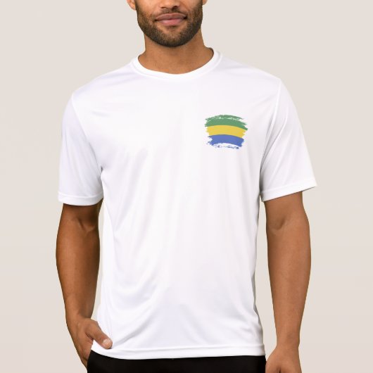 T-shirt Drapeau Gabon (Devant)