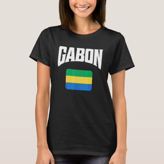 T-shirt Drapeau Gabon (Devant)