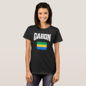 T-shirt Drapeau Gabon (Devant entier)