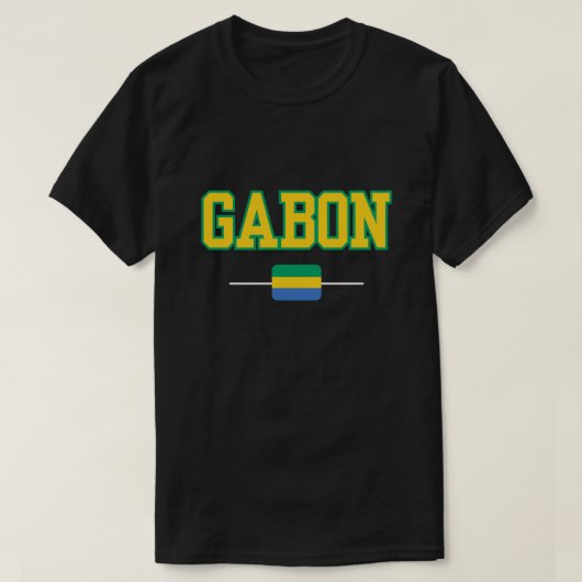 T-shirt Drapeau Gabon Vibrant (Design devant)