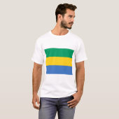 T-shirt Drapeau gabonais (Gabon) (Devant entier)