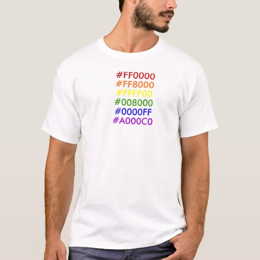 T-shirt Drapeau gai hexadécimal coloré (Devant)
