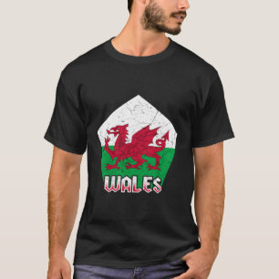 T-shirt Drapeau gallois Dragon Baner Y Ddraig Goch Cardif
