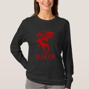 T-shirt Drapeau gallois dragon fierté rouge Pays de Galles