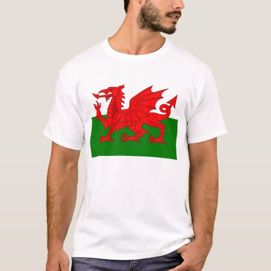 T-shirt Drapeau gallois dragon rouge gallois (Devant)