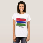 T-shirt Drapeau Gambie (Devant entier)