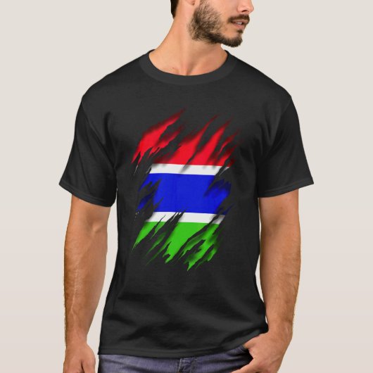 T-shirt Drapeau Gambie (Devant)