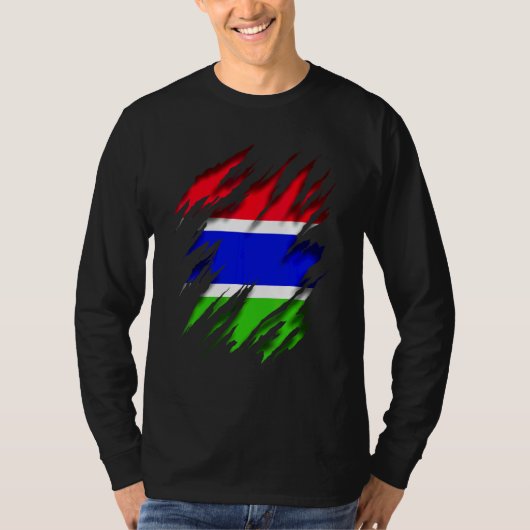 T-shirt Drapeau Gambie (Devant)