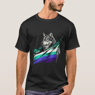 T-shirt Drapeau gay masculin loup LGBTQ Fierté Mlm LGBTQ