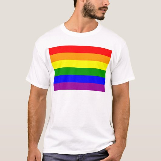 T-shirt Drapeau gay pride / Drapeau arc-en-ciel (Devant)