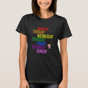 T-shirt drapeau gay pride lesbien agenda LGBT couleur arc-
