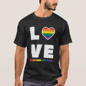 T-shirt Drapeau Gay pride LGBTQ Distressed Grunge Love (Devant)