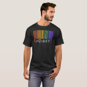 T-shirt Drapeau Gay pride maman Code barre Queer Lesbian A (Devant entier)