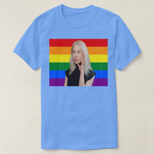 T-shirt Drapeau Gay pride Phoebe Bridgers (Design devant)
