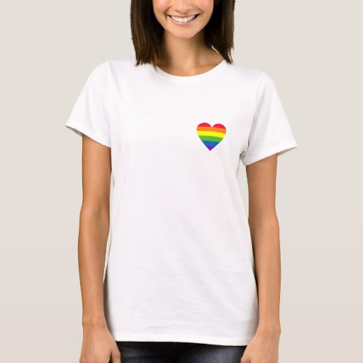 T-shirt Drapeau Gay pride, Rainbow Heart, Hipster, LGBT Pr (Devant)
