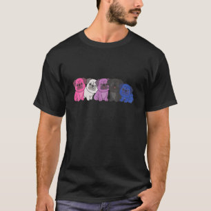 T-shirt Drapeau Genderfluid Fierté Lgbtq Chiens Pug Gender
