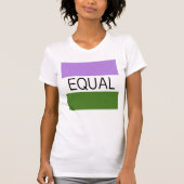 T-shirt Drapeau Genderqueer ÉGAL (Devant)