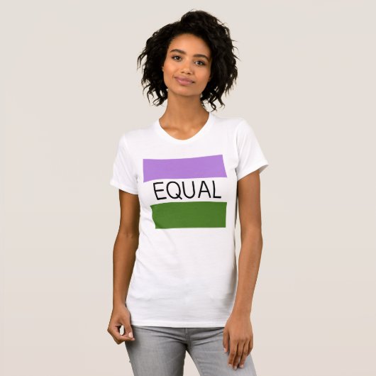 T-shirt Drapeau Genderqueer ÉGAL (Devant entier)