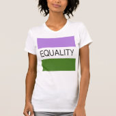T-shirt Drapeau Genderqueer ÉGALITÉ (Devant)