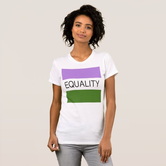 T-shirt Drapeau Genderqueer ÉGALITÉ (Devant entier)