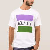 T-shirt Drapeau Genderqueer ÉGALITÉ (Devant)