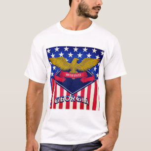 T-shirt Drapeau Géorgie USA