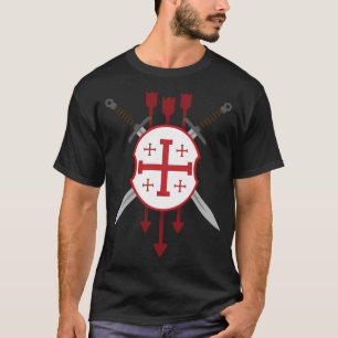 T-shirt Drapeau Géorgien Avec Des Épées.