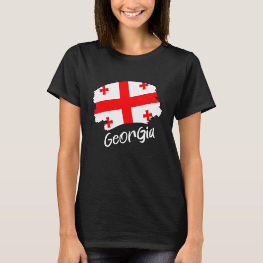 T-shirt Drapeau géorgien Géorgie (Devant)
