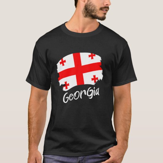T-shirt Drapeau géorgien Géorgie (Devant)