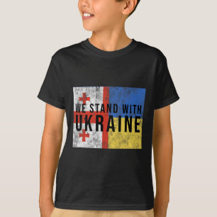 T-shirt Drapeau géorgien-ukrainien - Pays amis