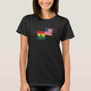 T-shirt Drapeau ghanéen américain Ghana USA