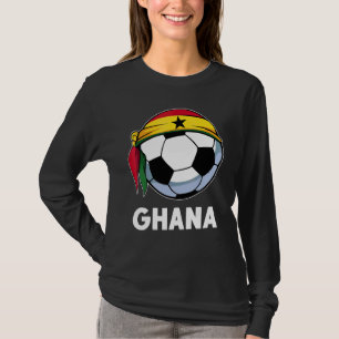 T-shirt Drapeau Ghanéen Balle Patriotique Football Fier No