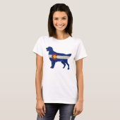 T-shirt Drapeau Golden Retriever Chien race Colorado (Devant entier)