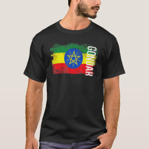 T-shirt Drapeau Gondar Ethiopie Pour Les Ethiopiens Hommes
