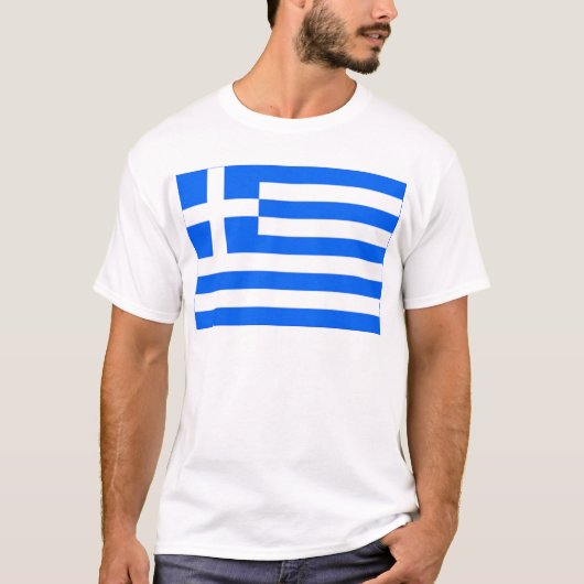 T-shirt drapeau grec (Devant)