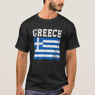 T-shirt Drapeau grec de Grèce Vintage rétrograde
