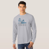 T-shirt Drapeau grec de silhouette de fille (Devant entier)