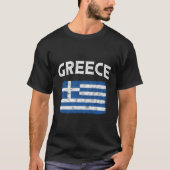 T-shirt Drapeau grec déchiré (Devant)