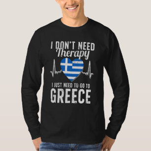 T-shirt Drapeau grec I Grèce Drapeau I Vacances Grèce