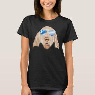 T-shirt Drapeau grec Spinoni Italiani Chien Grèce Poche