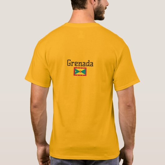 T-shirt Drapeau Grenadien, Drapeau Grenade (Dos)