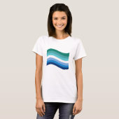 T-shirt Drapeau gris mâle Azure Wavy (Devant entier)