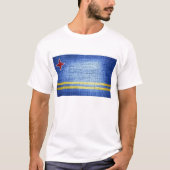 T-shirt Drapeau Grunge Aruba (Devant)