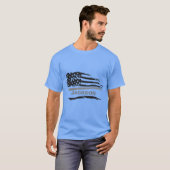 T-Shirt Drapeau Grunge Corrections (Devant entier)