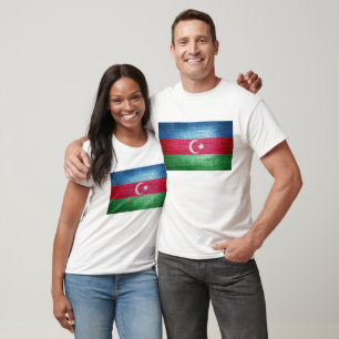 T-shirt Drapeau grunge d'Azerbaïdjan
