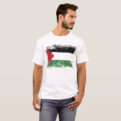 T-shirt Drapeau grunge de la Palestine (Devant entier)